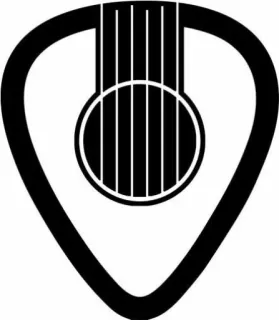 🎵 guitare, musique, médiator, instrument, acoustique telegram sticker