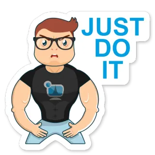 💪 JUST DO IT motivation, exercice, sport, détermination whatsapp sticker