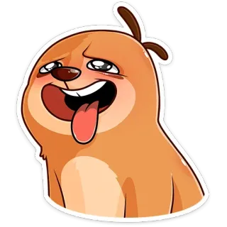 🤪 cartoon, dog, animal, funny, meme, silly telegram sticker