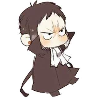 😠 wütend, Cartoon, Anime, Chibi, Figur, genervt telegram sticker