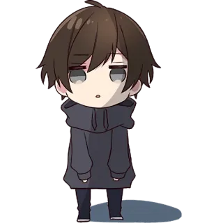 😯 Anime, Chibi, Dibujos animados, Personaje, Kawaii, Chico telegram sticker