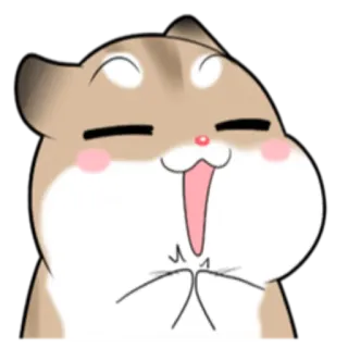 👏 хомяк, милый, животное, мультфильм, каваи whatsapp sticker
