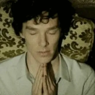 🔎 Benedict Cumberbatch benedict cumberbatch, acteur, sherlock, méditation, prière whatsapp sticker