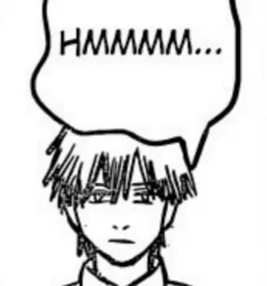 🤔 HMMMM... thinking, anime, hmm, doubtful, curious, questioning telegram sticker