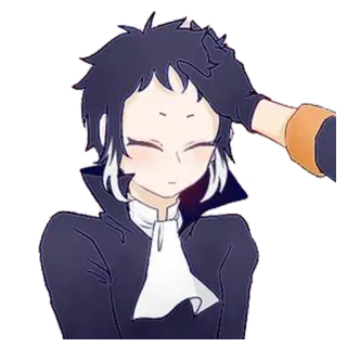 ☺️ Anime, Charakter, Manga, Niedlich, Kopf tätscheln, Illustration telegram sticker