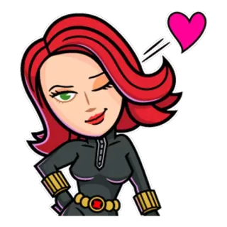 😍 Black Widow marvel, avengers, black widow, superhero, character whatsapp sticker