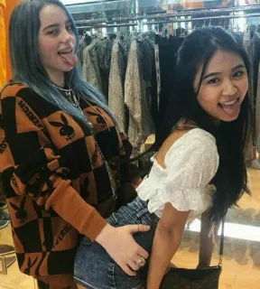 🤪 Billie Eilish billie eilish, singer, celebrity, tongue out, grabbing telegram sticker