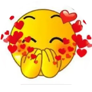 ❤️ Emoji, Corazones, Amor, Lindo, Cara amarilla telegram sticker