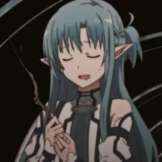 😌 Asuna Sword Art Online Anime, Elf, Dziewczyna, Postać, Sword Art Online, Asuna, Fantasy telegram sticker