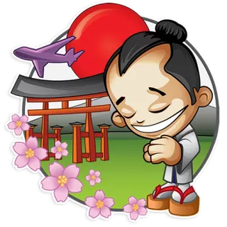 🇯🇵 japan, japanese, culture, travel, torii gate, cherry blossoms, greeting telegram sticker