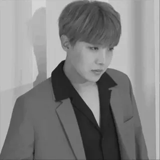 💱 homem, retrato, preto e branco, K-pop, J-Hope, BTS telegram sticker