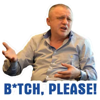 😒 B*tch, PLEASE! insult, offensive, curse word, swear word, expression telegram sticker