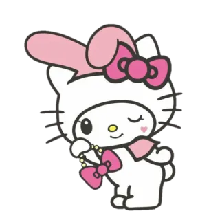 😉 My Melody sanrio, cute, kawaii, pink, cartoon telegram sticker