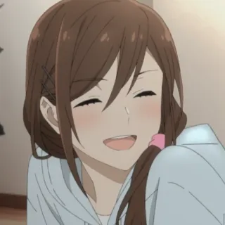 ♨️ 动漫, 女孩, 微笑, 可爱, 卡通, 肖像 whatsapp sticker