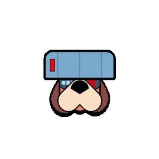 🤖 Ruffs Brawl Stars Ruffs, Brawl Stars, Hund, Videospiel, Charakter, Cartoon telegram sticker