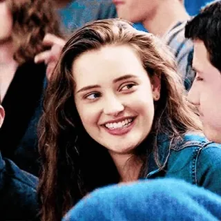 ☺ Hannah Baker 13 Reasons Why ritratto, attrice, scena, dramma, teen, donna whatsapp sticker