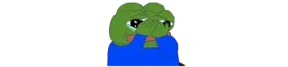 😭 Pepe the Frog Pepe, kikker, verdrietig, meme whatsapp sticker