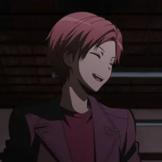 🌪 Karma Akabane Assassination Classroom anime, manga, character, Karma Akabane, smiling, Assassination Classroom telegram sticker