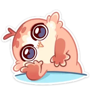 😯 cartoon, cute, blob, kawaii, sticker telegram sticker