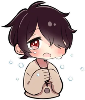 😭 Anime, Mangá, Triste, Chorando, Emocional, Kawaii, Adesivo telegram sticker