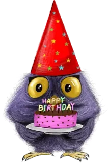 🎂 HAPPY BIRTHDAY วันเกิด, งานฉลอง, เค้ก, มีความสุข, งานปาร์ตี้, สัตว์ประหลาด, อวยพร, น่ารัก telegram sticker