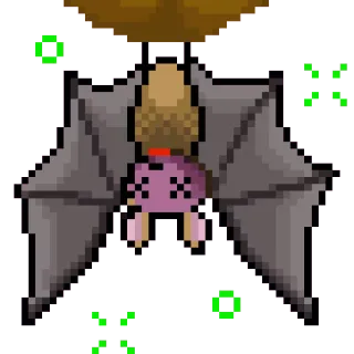 😵 bat, animal, flying, purple, halloween, creature whatsapp sticker