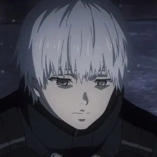 🌟 Ken Kaneki Tokyo Ghoul anime, tokyo ghoul, ken kaneki, ghoul, white hair telegram sticker