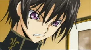 😡 Lelouch Lamperouge Code Geass Anime, Wütend, Entschlossen, Anime Junge, Schüler telegram sticker