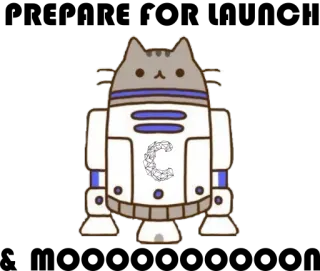 🌓 Pusheen gato, robot, dibujos animados, pegatina, lindo, Pusheen whatsapp sticker