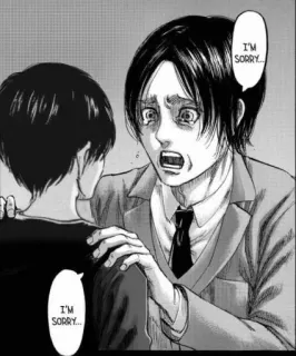 💜 I'M SORRY... アニメ, マンガ, 謝罪, エモい, 悲しい, 泣き telegram sticker