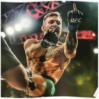👑 Conor McGregor Конор Макгрегор, UFC, MMA, боец, средний палец, оскорбительный жест whatsapp sticker