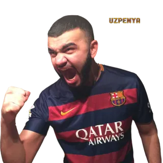😎 UZPENYA ผู้ชาย, ฟุตบอล, ฟุตบอล, ฉลอง, Uzpenya telegram sticker