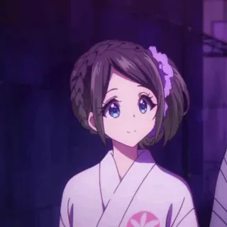 🌸 ragazza anime, giapponese, kimono, carino, anime, personaggio, animazione telegram sticker