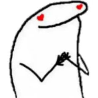 ☁️ любовь, сердце, мультфильм, персонаж, florkofcows whatsapp sticker