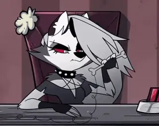 🐺 Loona Helluva Boss helluva boss, loona, sabueso infernal, anime, dibujos animados whatsapp sticker