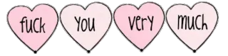 🖕 fuck you very much offensive, swear word, love heart, pink telegram sticker