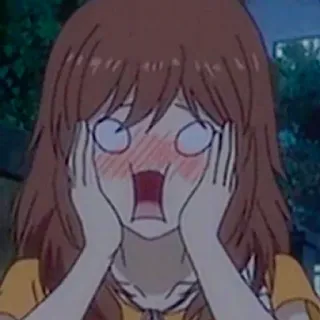 🙀 Anime, Schockiert, Überraschung, Cartoon, Übertreibung telegram sticker