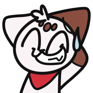 😅 漫画, 汗, 不安, キャラクター telegram sticker