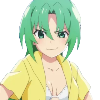 😼 Mion Sonozaki Higurashi: When They Cry Anime, Manga, pelo verde, Mion, Sonozaki, Higurashi whatsapp sticker