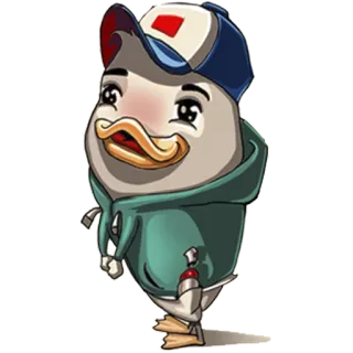 😻 pato, desenho animado, moletom com capuz, boné, grafite, tinta spray whatsapp sticker