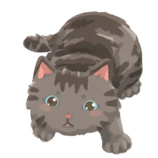 😦 gatto, gattino, carino, animale, animale domestico, gatto domestico telegram sticker
