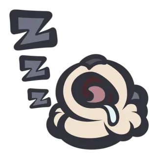 💤 ZZZ sleep, sleeping, zzz, tired, cartoon, sloth telegram sticker