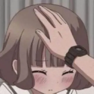 💘 Ragazza anime, Pacca sulla testa, Salutare, Affettuoso, Carino, Anime whatsapp sticker