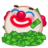Clown Emoji telegram emojis 🤑