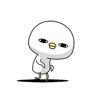 ⭐ 만화, 오리, 흰색, 동물, 스티커 telegram sticker
