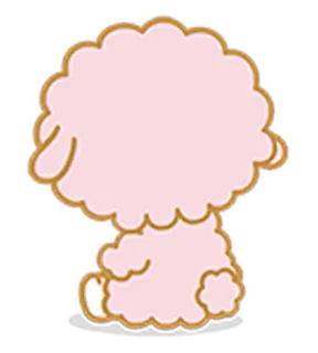 🌑 ovelha, cordeiro, animal, fofo, desenho animado, rosa, fofo telegram sticker