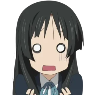 😱 Аниме, Мультфильм, Испуганный, В шоке, Выражение, Манга telegram sticker