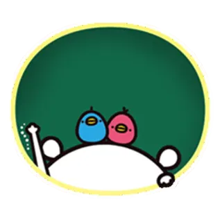 👋 carino, uccelli, cartoni animati, divertente, animali, illustrazione telegram sticker