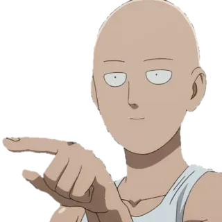 👈 Saitama One-Punch Man Аниме, Сайтама, Герой, Удар, Лысый telegram sticker