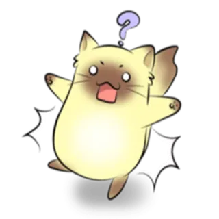 ❓ gato, desenho animado, animal, adesivo, fofo, engraçado telegram sticker